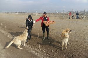 &Ccedil;orum'da hayvanseverlerden &ouml;rnek hareket
