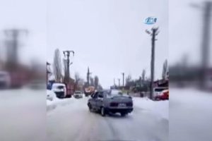 Trafik canavarı bu kez Erzurum'daydı