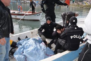 Samsun'da polis memurunun en zor anı