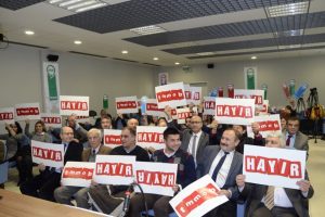 TMMOB, Bursa'dan "Hayır" &ccedil;ağrısı yaptı
