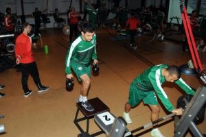 Bursaspor salonda kondisyon &ccedil;alıştı