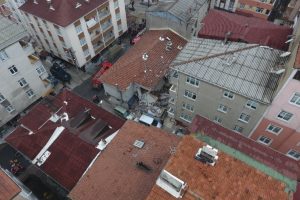 İstanbul'da patlamanın yaşandığı pastane havadan g&ouml;r&uuml;nt&uuml;lendi