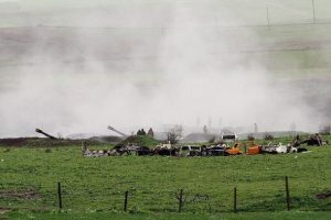 Şehit olan 5 Azerbaycan askerinin cenazesi alındı