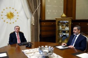 Erdoğan, Hakan Fidan'ı kabul etti