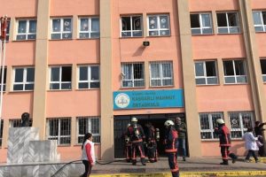 İstanbul'da korkutan okul yangını