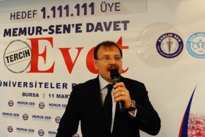 Sağlık-Sen Genel Başkanı Memiş Bursa'da a&ccedil;ıkladı: "Tercihimiz evet"