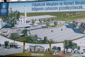 Bursa Fidyekızık'ta meydan &ccedil;alışmalarında sona doğru