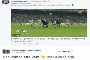 Trabzonspor'dan Barcelona'ya cevap