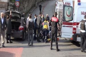 Beşiktaş'ta kaza: 1 polis yaralandı