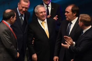 Cumhurbaşkanı Erdoğan ve kul&uuml;p başkanlarından renkli g&ouml;r&uuml;nt&uuml;ler