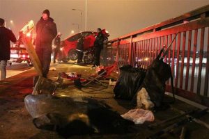 İstanbul'da Unkapanı k&ouml;pr&uuml;s&uuml;nde feci kaza