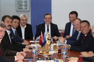 Bursa'da turizmcilerden BTSO Başkanı İbrahim Burkay'a ziyaret