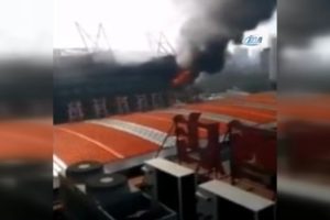 Shanghai Shenhua'nın stadında yangın &ccedil;ıktı