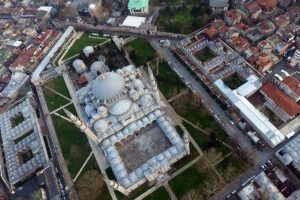 Restore edilen S&uuml;leymaniye Medreseleri havadan g&ouml;r&uuml;nt&uuml;lendi