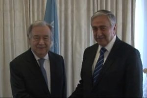 Akıncı, Guterres ile bir araya geldi