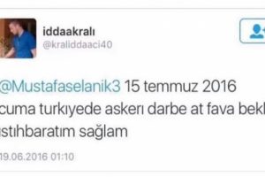 Teğmenden darbe tweeti: At fav'a bekle