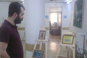 Bursa'da hastanede fır&ccedil;asız Ressam Cemil Başo sergisi