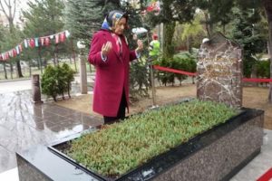 Akşener'den T&uuml;rkeş'in kabrine ziyaret