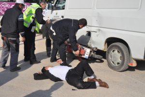 Bursa'da motosiklet kazalarında 2 kişi yaralandı