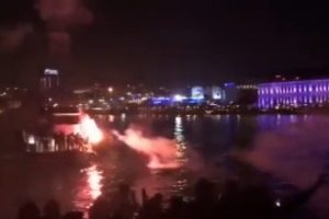 Beşiktaşlı taraftarlar Lyon'u uyutmadı