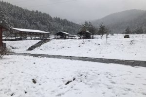 Ilgaz'da kayak merkezinde Nisan karı 10 santimi buldu