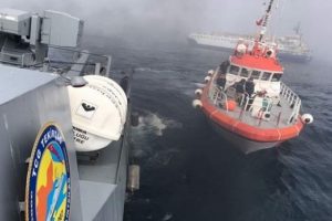 Batan Rus gemisinin m&uuml;himmatları kıyıya vurdu
