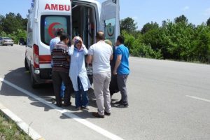 Otomobil aydınlatma direğine &ccedil;arptı: 4 yaralı