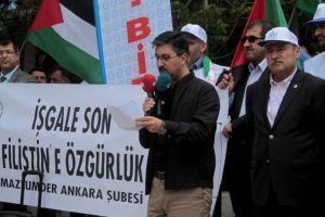 İsrail'in Filistin'i işgali 69. yılında Ankara'da protesto edildi