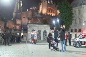 Avrupa M&uuml;zeler Gecesi'nde Ayasofya M&uuml;zesi'ne yoğun ilgi