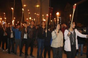 Ankara G&ouml;lbaşı'nda meşaleli 19 Mayıs y&uuml;r&uuml;y&uuml;ş&uuml;