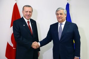 Erdoğan, AP Başkanı Tajani'yi kabul etti