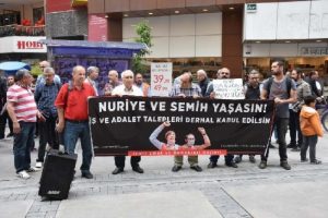 G&uuml;lmen ve &Ouml;zak&ccedil;a'ya destek eylemi