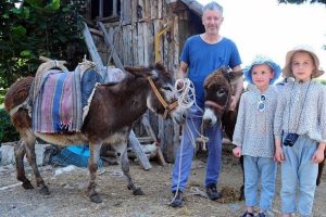 'Christian Amca' eşekleriyle turistlerin hizmetinde