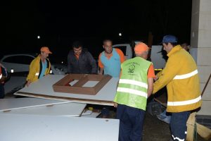 Bursa Yıldırım'da yağmurun verdiği zarara m&uuml;dahale
