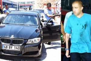 Boyacıya kızıp, kendini ve otomobilini yakmaya kalktı