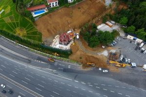15 Temmuz Zafer Anıtının yapımı havadan g&ouml;r&uuml;nt&uuml;lendi