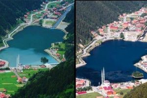 "D&uuml;nyaca &uuml;nl&uuml; Uzung&ouml;l, adeta havuzlu siteye d&ouml;nd&uuml;!"
