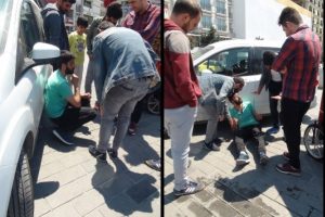 Taksim'in g&ouml;beğinde ibretlik g&ouml;r&uuml;nt&uuml;