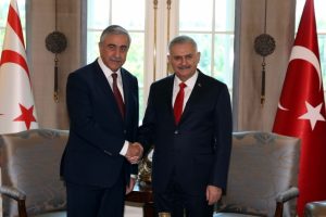 Yıldırım, KKTC Cumhurbaşkanı Akıncı ile g&ouml;r&uuml;şt&uuml;