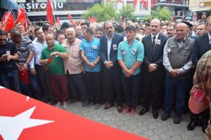 Şehidin cenaze t&ouml;renine Bakan Soylu da katıldı