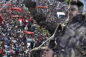 Şehit polis D&uuml;ndar'ı 15 bin kişi uğurladı