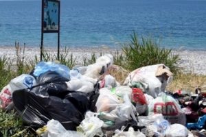 Mavi Bayraklı Ayanis sahili &ccedil;&ouml;pl&uuml;ğe d&ouml;nd&uuml;