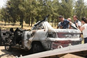 Kanala d&uuml;şen otomobilde feci &ouml;l&uuml;m