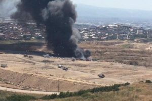 Bursa Hamitler katı atık depolama alanında yangın &ccedil;ıktı