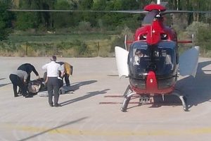 Kayseri'de bir gen&ccedil; kafasını yem makinesine kaptırdı