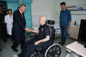 Erdoğan, Turgut Aslan'ı ziyaret etti