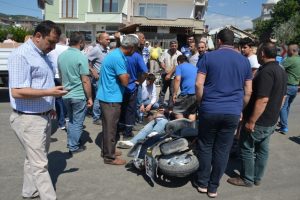 Bursa'nın İznik il&ccedil;esinde motosiklet kazası: 1 yaralı