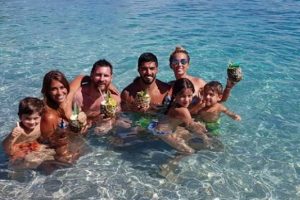 Lionel Messi ve Antonella Roccuzzo balayında
