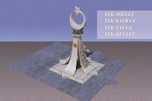 K&uuml;lliye'nin &ouml;n&uuml;ne 15 Temmuz anıtı