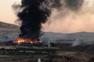 Askeri personelin kaldığı alanda yangın!